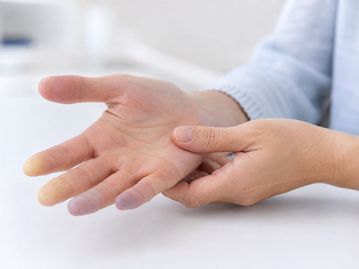 Phénomène de Raynaud au niveau des doigts